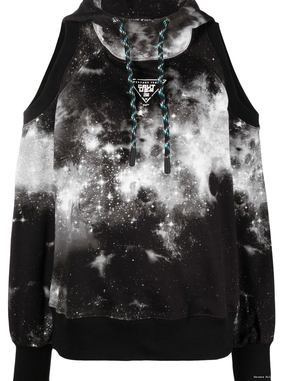 Affordable Jeans tie-dye Women Couture hoodie cut-out Versace 0407
